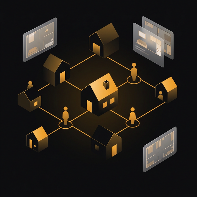 Leazy - Modern shared living platform illustration